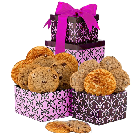 Double Delight Tower with One Dozen Cookies