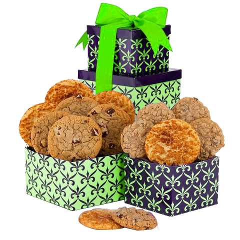 Double Delight Tower with One Dozen Cookies