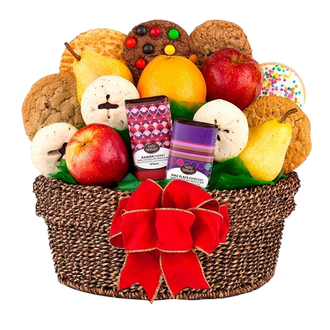Fresh Fruit & Cookies Basket